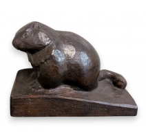 Bronze "Jeune marmotte" signé Robert HAINARD