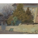 Pastel "Maison de l'artiste" signé F. BIRBAUM