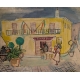 Tableau "Osteria" signé H. HEUSER 50