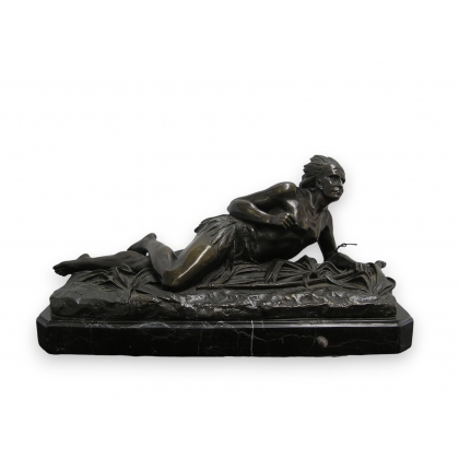 Bronze "Indien couché"