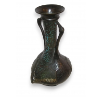 Vase en bronze cloisonné grues