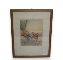 Gravure "Chasse à courre" signée DE DREUX