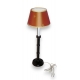 Lampe avec abat-jour coloris tabac