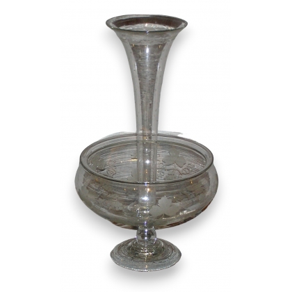 Coupe en verre gravé