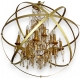 Cage pour lampe, en fer coloris or