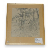 Dessin "Paysage" signé Otto Vautier