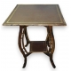 Table en bambou dessus cuir