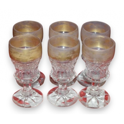 Lot de 6 verre en cristal Anglais