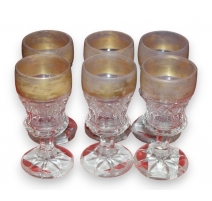 Lot de 6 verre en cristal Anglais