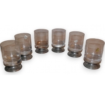 Lot de 6 verres sur pied en plomb