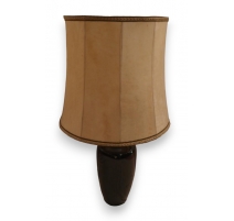 Lampe en porcelaine brune