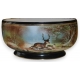 Cache-pot ovale "Chasse" en porcelaine