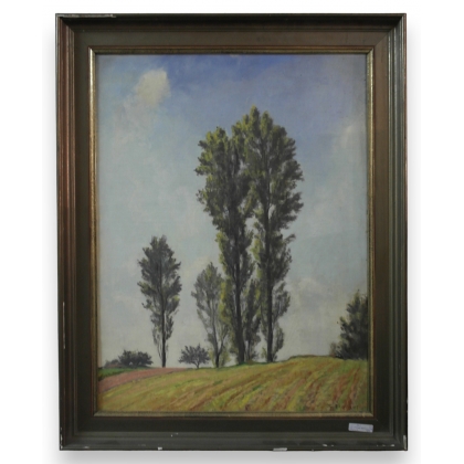 Huile sur toile "Arbres" signée G. FRANCOIS