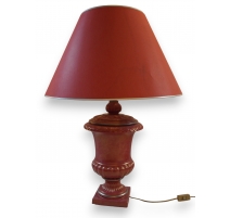 Lampe urne rouge