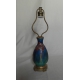 Lampe en faïence bleue, monture en