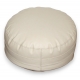 Pouf "Berliner ivory" en simili cuir