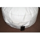 Pouf "Berliner ivory" en simili cuir