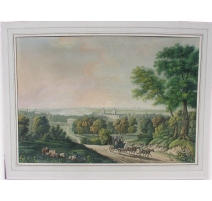 Colored print "View of London"
