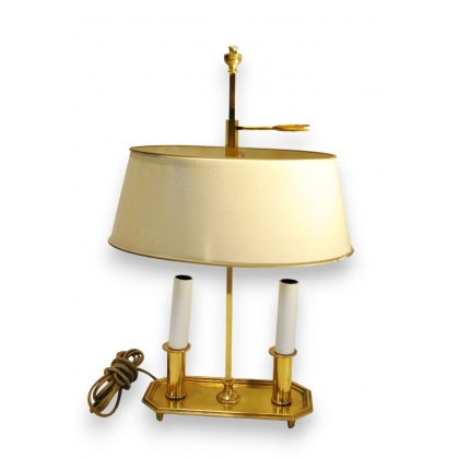 Lampe bouillotte à 2 lumières en bronze