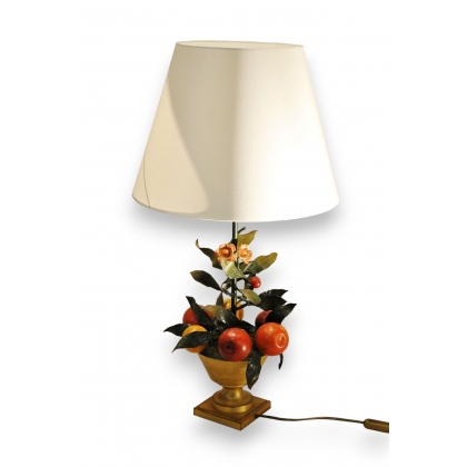 Lampe "HOEDIC" Fruits et fleurs en fer