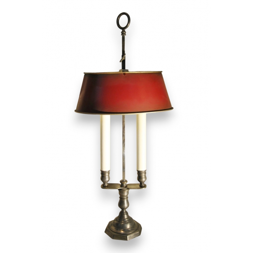 Lampe bouillotte à 2 lumières en bronze