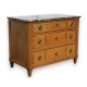 Louis XVI chest of drawers, grey marble top.