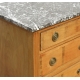 Louis XVI chest of drawers, grey marble top.