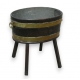 Wine cooler on foor legs,set with brass.