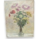 Huile sur toile Suisse "Bouquet de