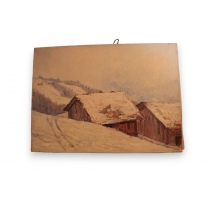 Huile sur toile "Mont d'Arbois"