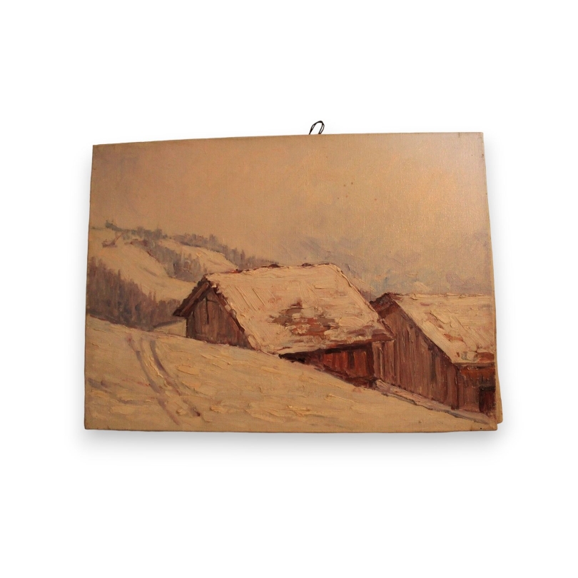 Huile sur toile "Mont d'Arbois"