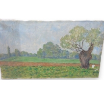 Tableau "Paysage alpestre" signé DE BEAUMONT