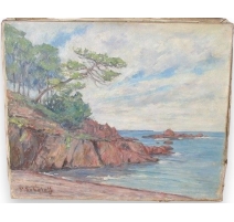 Huile sur toile "L'Esterel" signée P.