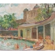 Tableau "Piscine" signé A. TIÈCHE 1933