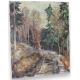 Huile sur toile suisse "Sous-bois",