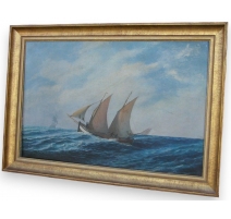 Painting "Seascape", signed G. EYNARD.