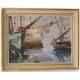 Tableau huile sur toile "Bateaux"