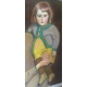 Tableau "Portraits femme et enfant" signé CACHEUX