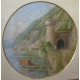 Tableau "Aix-les-Bains" Monogrammé O.V.