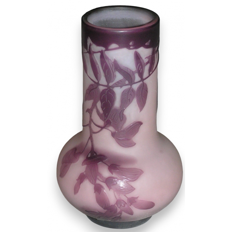 Purple Vase, signed GALLE (Emile), - Moinat SA - Antiquités décoration