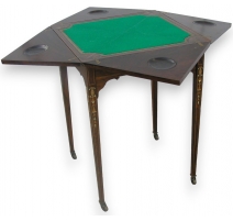 Table à jeux carrée style Edwardian.