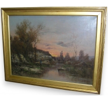 Tableau "Paysage" signé J. BAIN