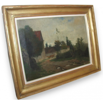 Painting "Countryside", signed PIGUET.