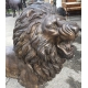 Paire de lions en bronze