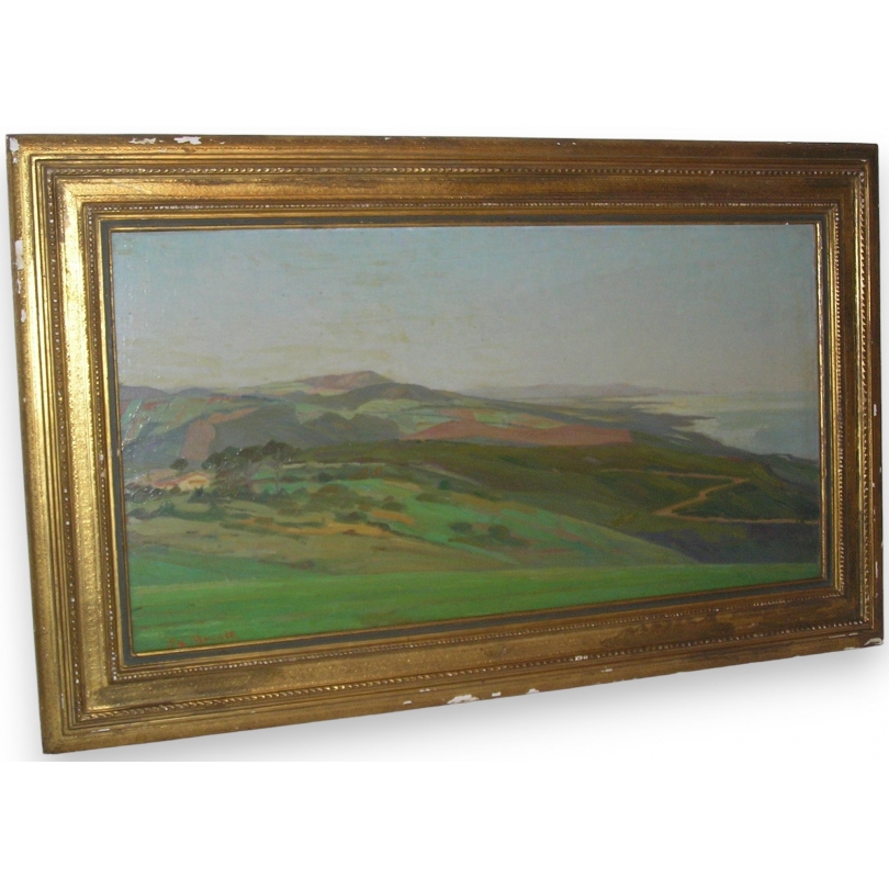 Tableau "Vue de Toscane-Monte Moro sur Livorno"