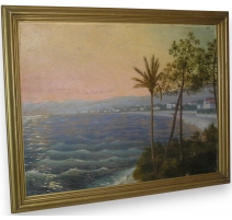 Tableau naïf huile sur toile marouflée