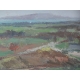 Tableau huile sur panneau "Paysage",