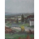 Tableau huile sur panneau "Paysage",