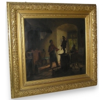 Tableau "Scène d'intérieur - L'artiste"