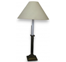 Lampe "Colonne", en laiton. Avec pied